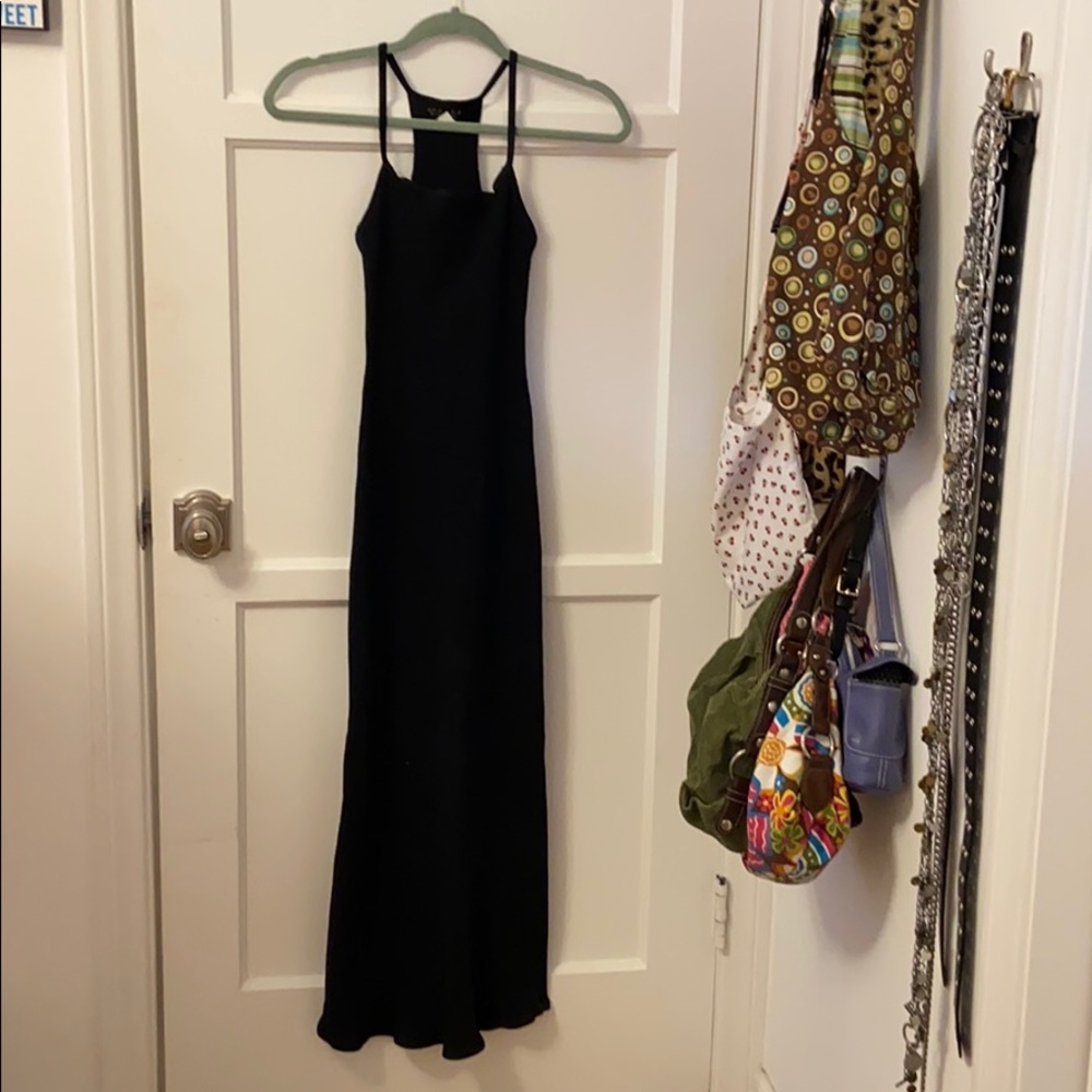 Black long ribbed dress by Helios essentials!!